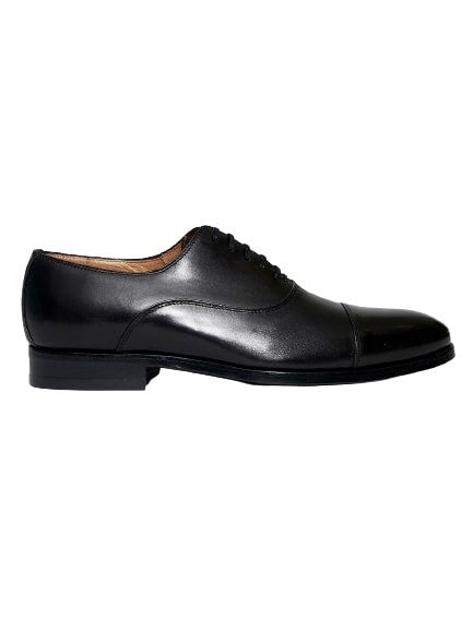 Ortigni Black Leather Lace-Up