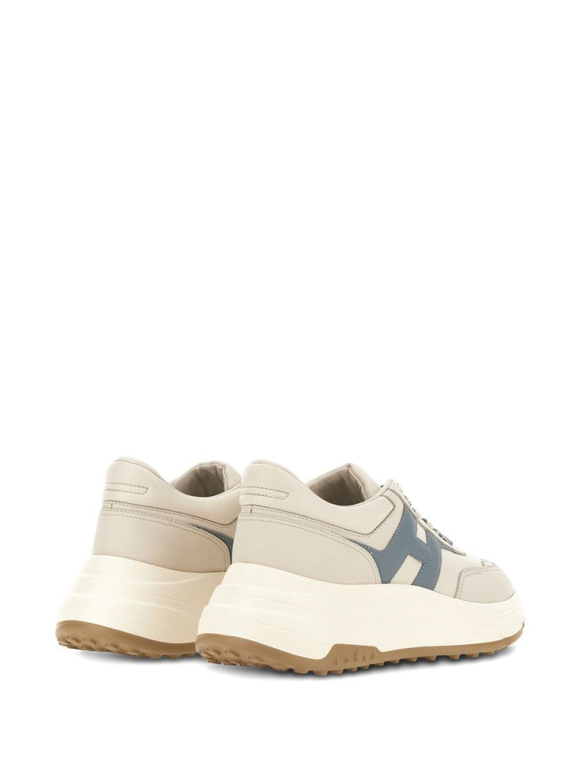 Hogan Silk And Nylon Logo Stamp Sneakers