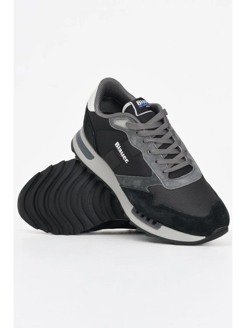 Blauer Black Leather-Blend Ryder Sneakers