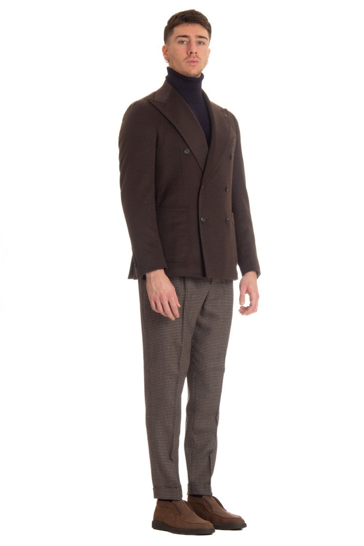 Tagliatore Double-Breasted Virgin Wool Jacket Pino Lerario Line