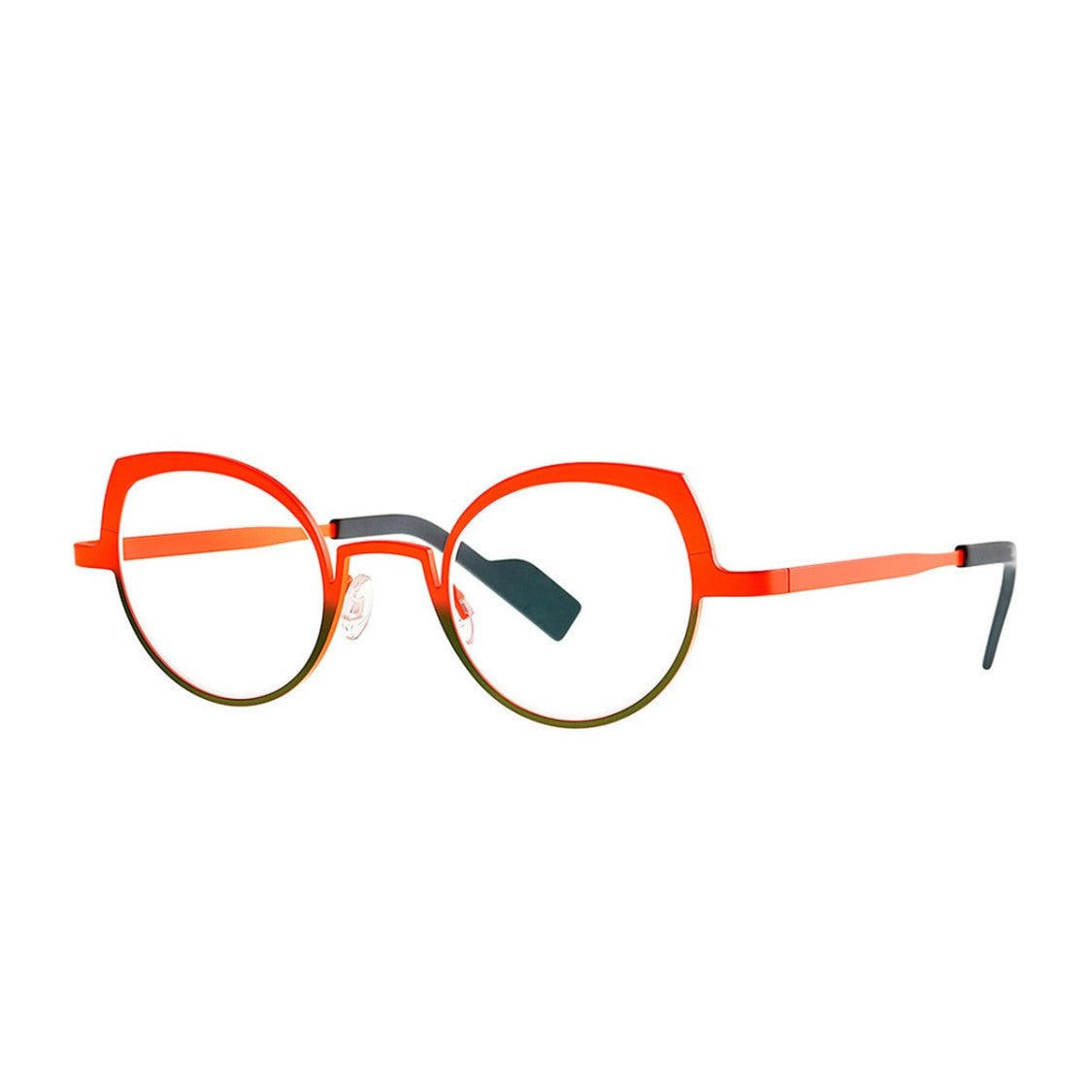 Theo Eyewear Fluo Orange Speak Titanium Sunglasses
