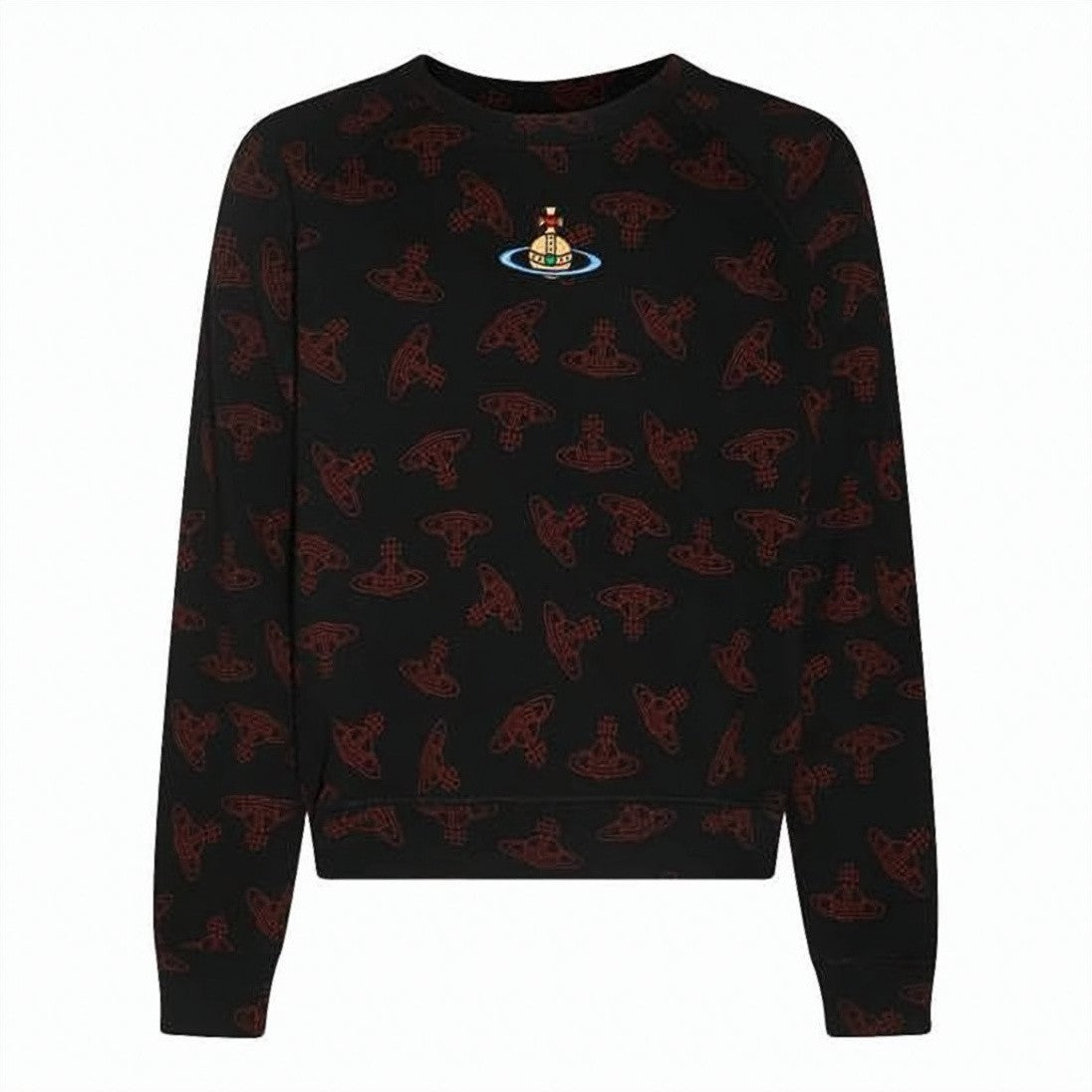 Vivienne Westwood Cotton Sweatshirt With All-Over Red Orb Print