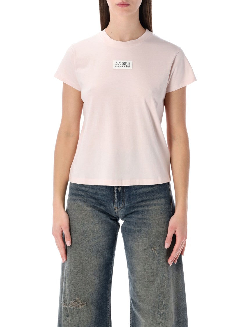 Mm6 By Maison Margiela Slim Fit Light Pink Cotton T-Shirt