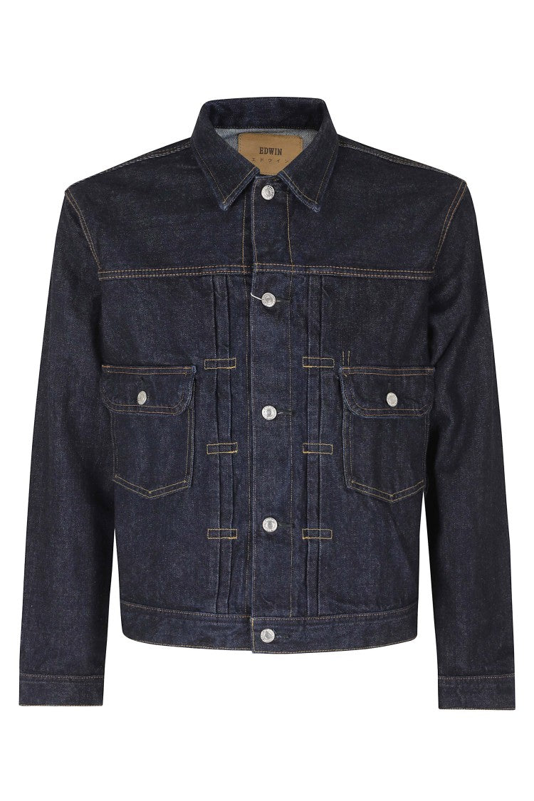 Edwin Blue Rinsed Kurabo Denim Trucker Jacket