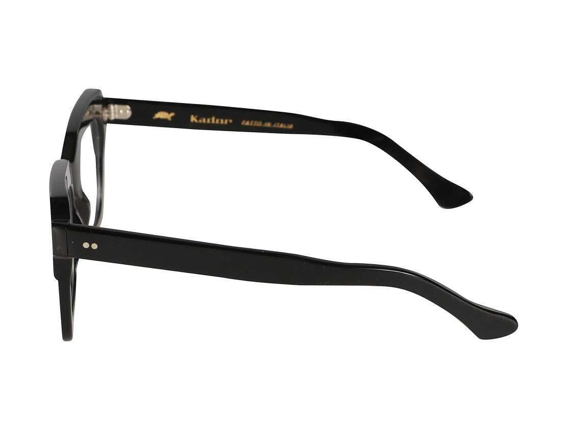 Kador Black Kallima Oversized Square Eyeglasses
