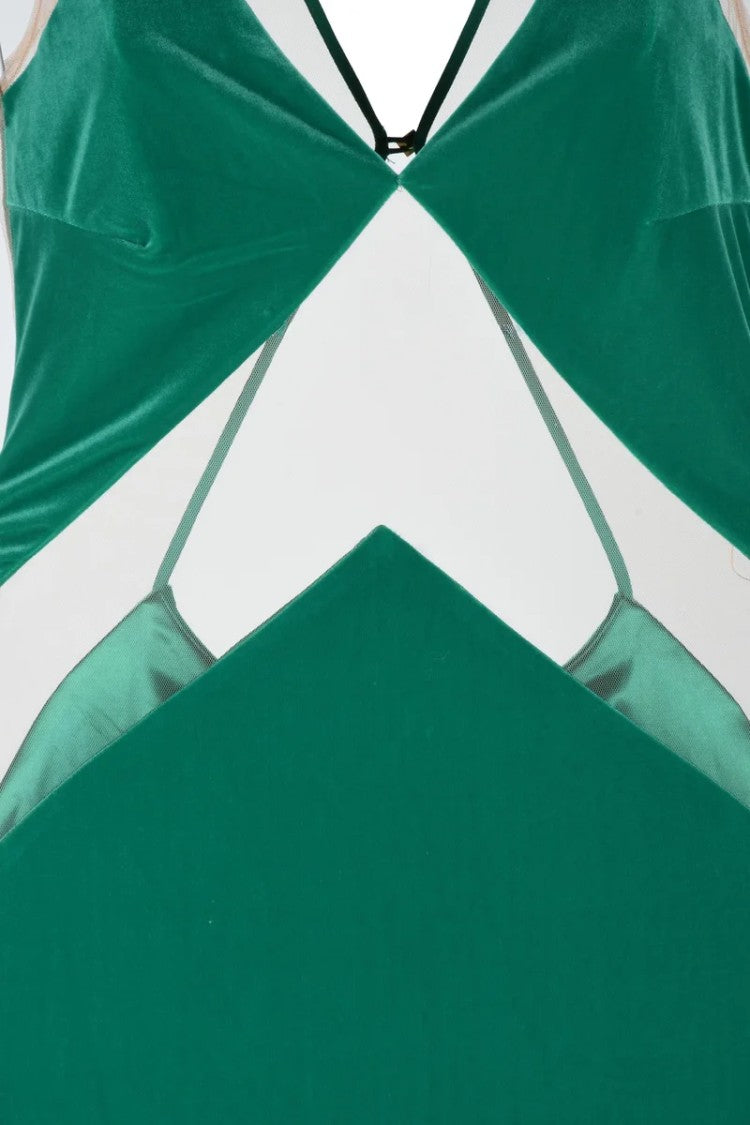 Red Carpet E. Franchi Velvet Dress - Green
