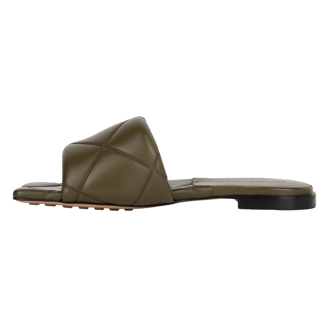 Bottega Veneta Rubber Lido Slide Green