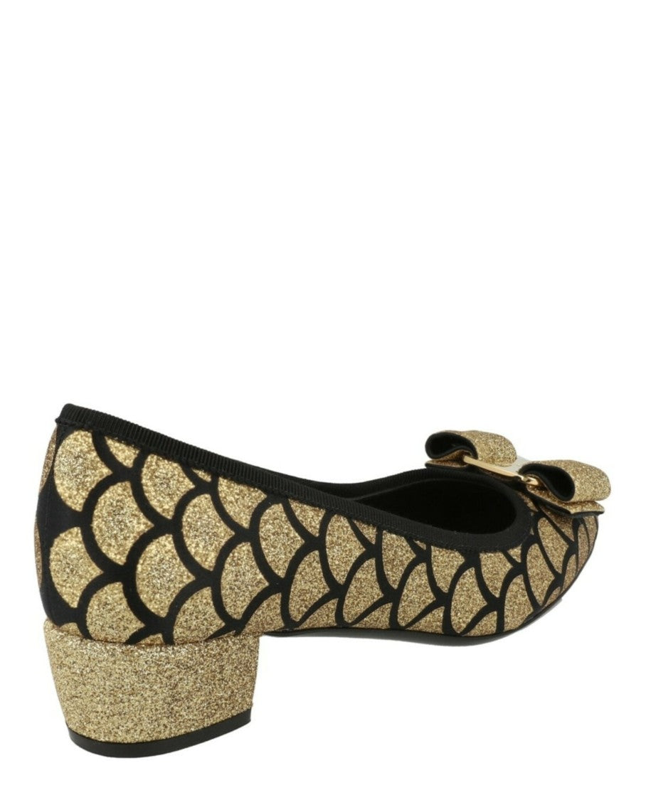 Ferragamo Vara Glitter Pumps - Narrow Width