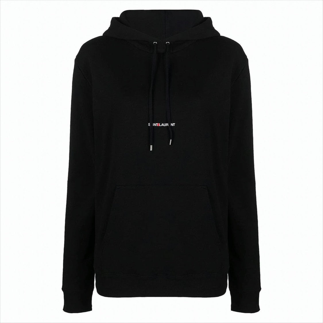 Saint Laurent Classic Black Hoodie With Embroidered Logo