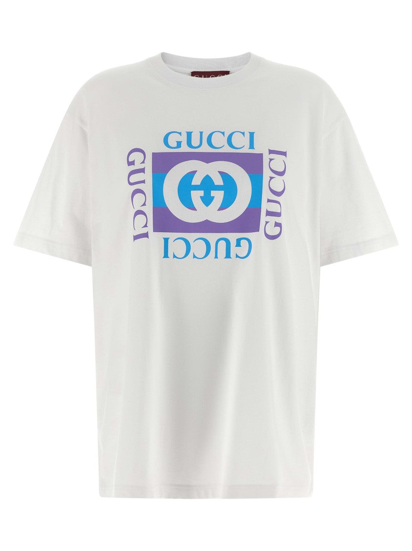 Gucci Vintage Logo Print Cotton Jersey T-Shirt