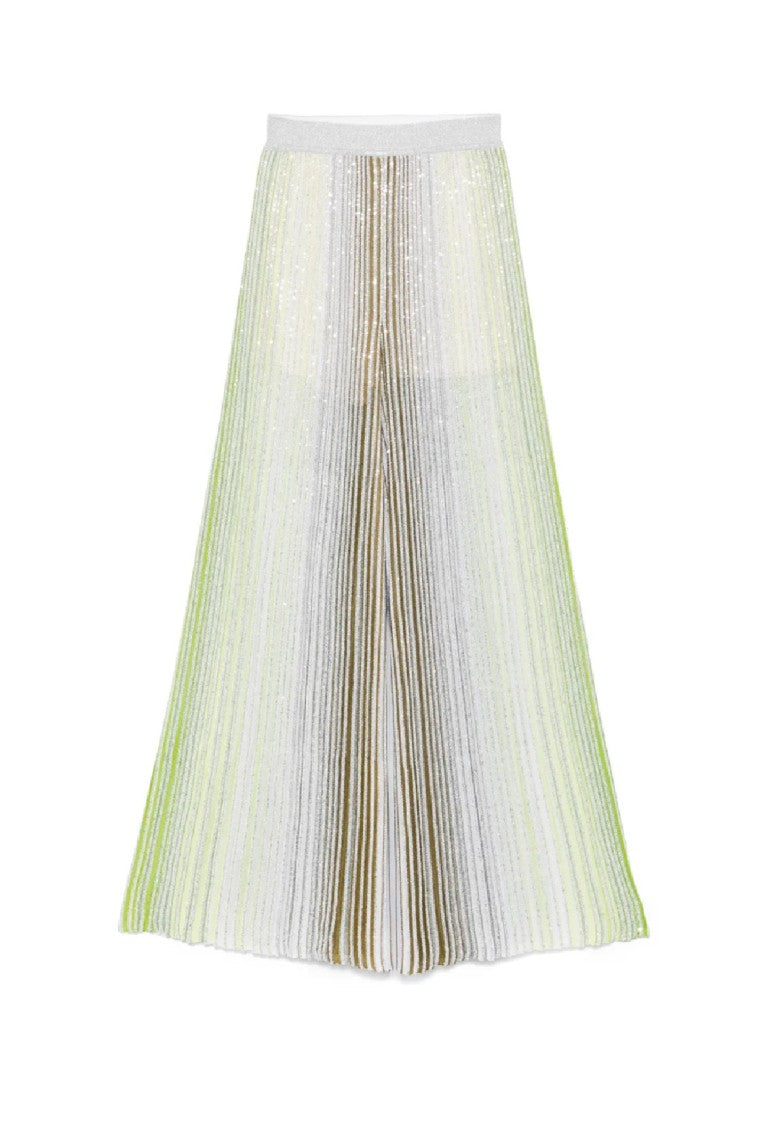 Missoni Vertical Stripe Trousers With Shimmering Textures