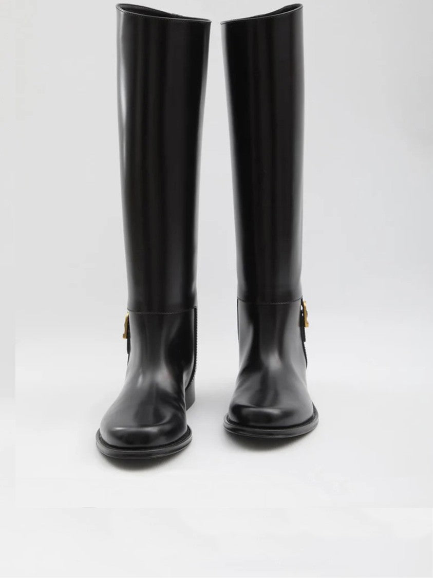 Saint Laurent Black Julia 25 Leather Boots