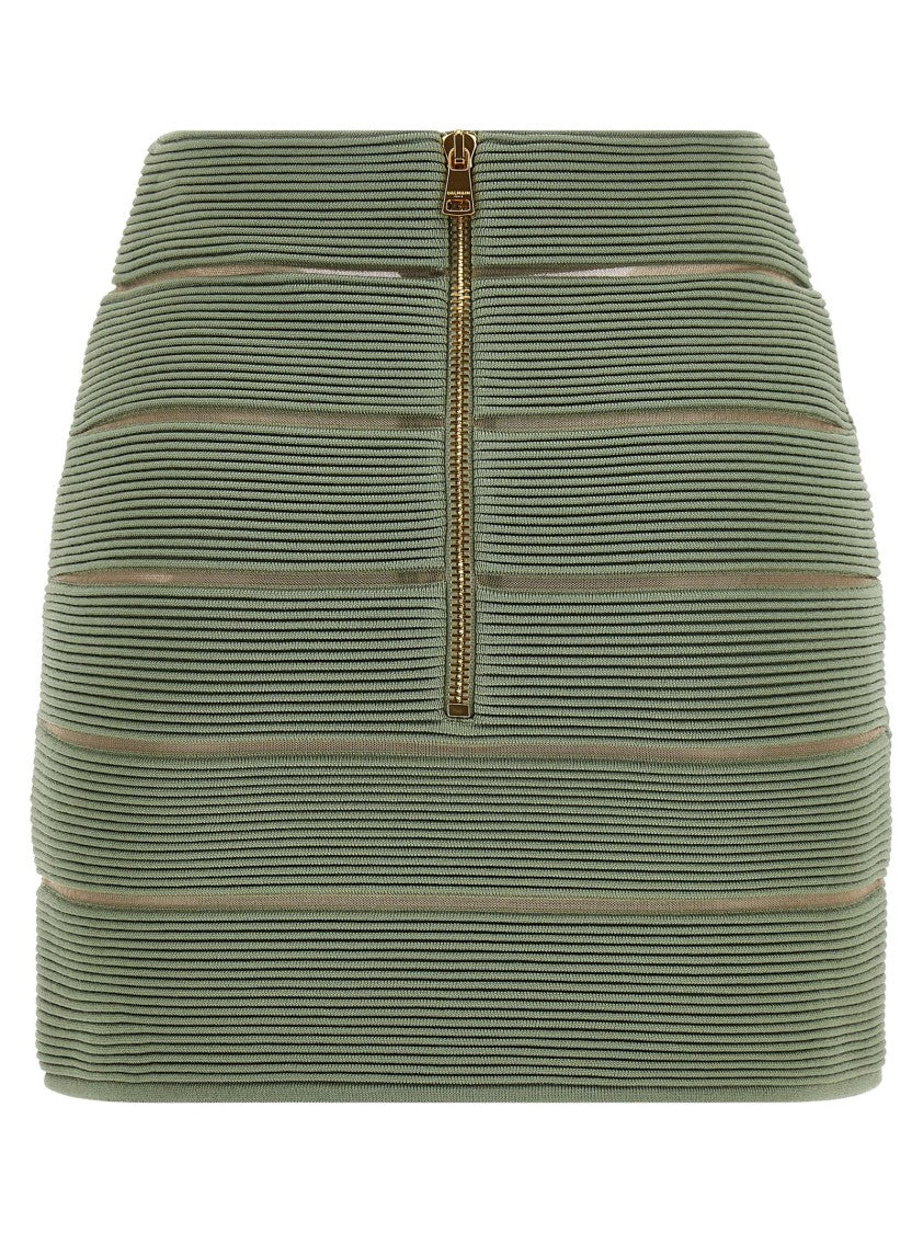 Balmain V-Shaped Waist Skirt
