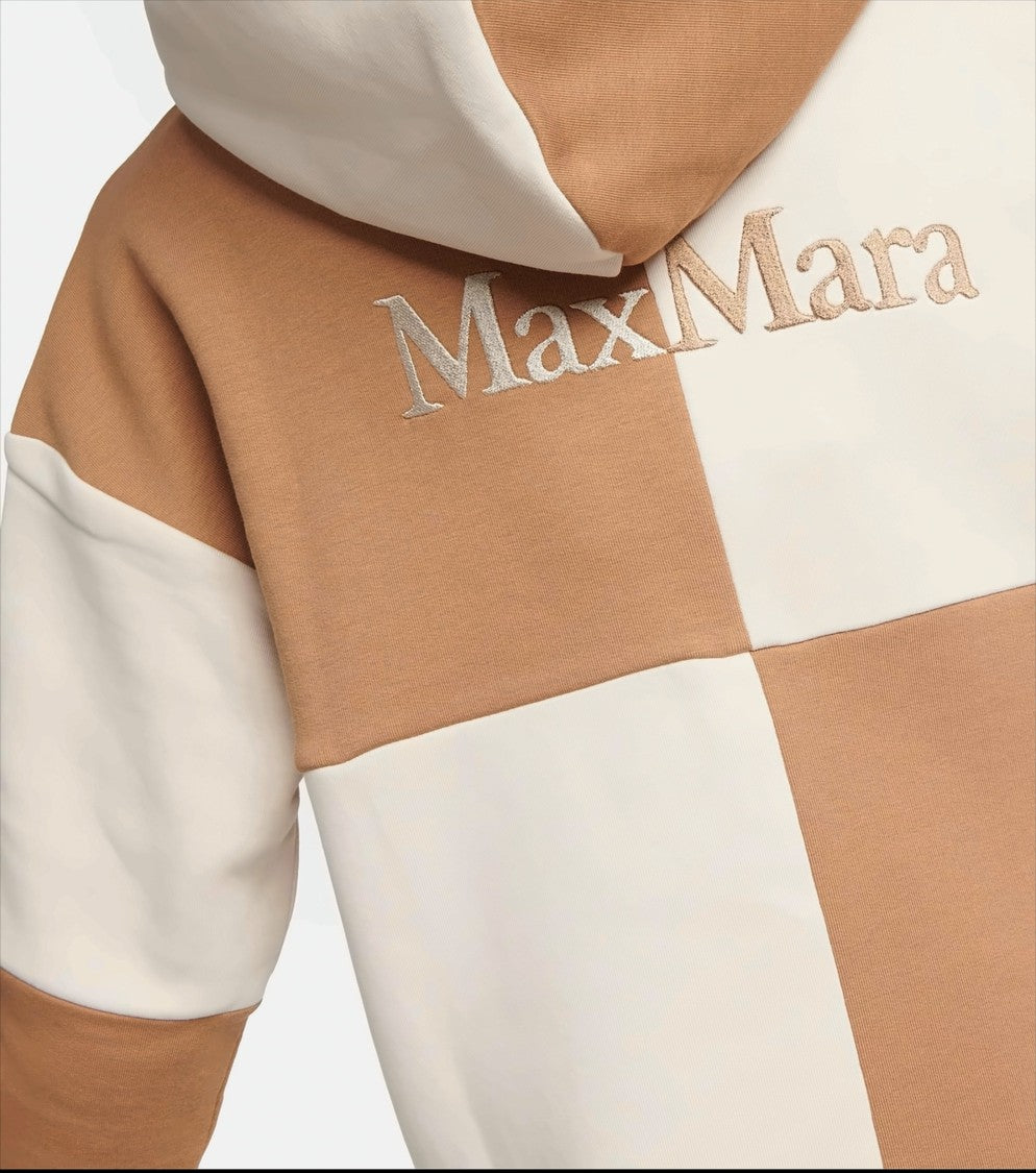Max Mara Color-Block Zip-Up Hoodie With Drawstring Hood