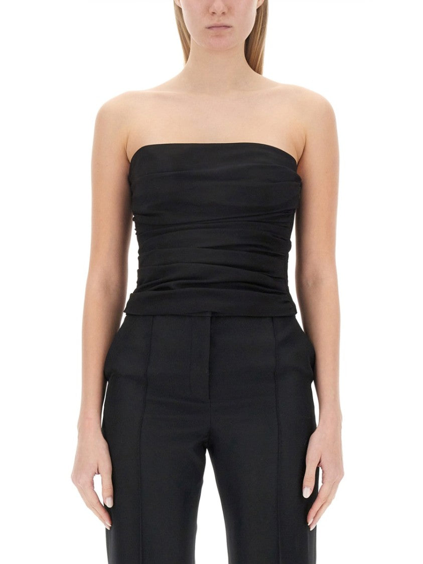 Moschino Strapless Draped Top