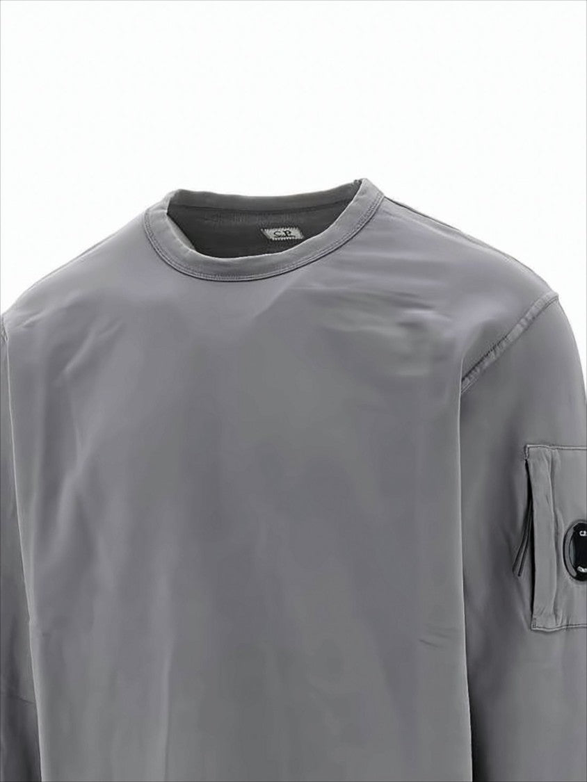 C.P. Company Long-Sleeve Matte Finish T-Shirt With Circular Lens Pocket