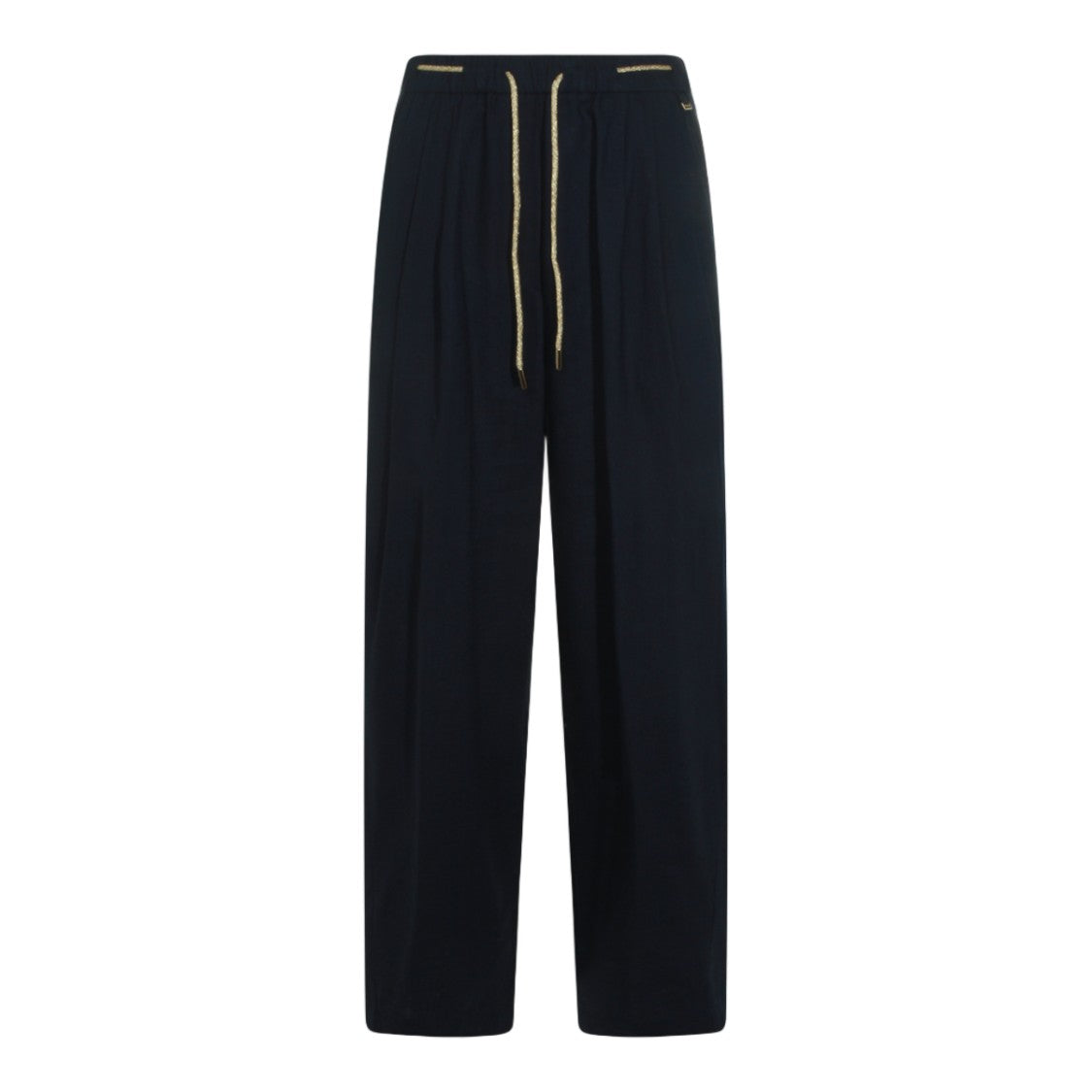 Herno Straight-Leg Trousers With Drawstring And Metallic Accents