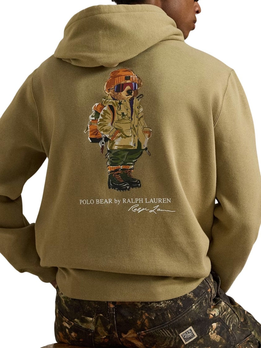 Polo Ralph Lauren Polo Bear Fleece Hoodie With Drawstring And Iconic Back Graphic