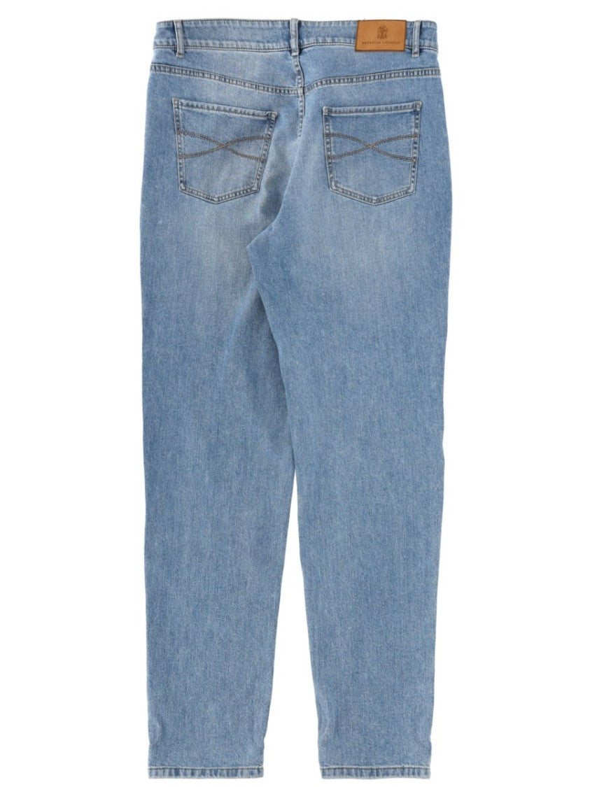 Brunello Cucinelli Traditional-Fit Subtle-Fading Stretch Cotton Jeans