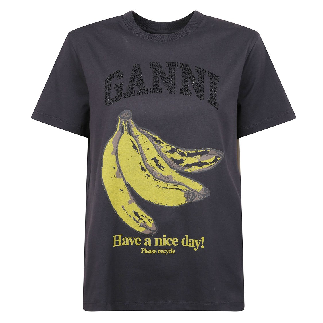 Ganni Banana Logo Oversized T-Shirt