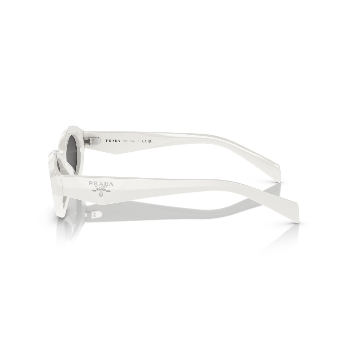 Prada 0Pr 26Zs Oval White Acetate Sunglasses