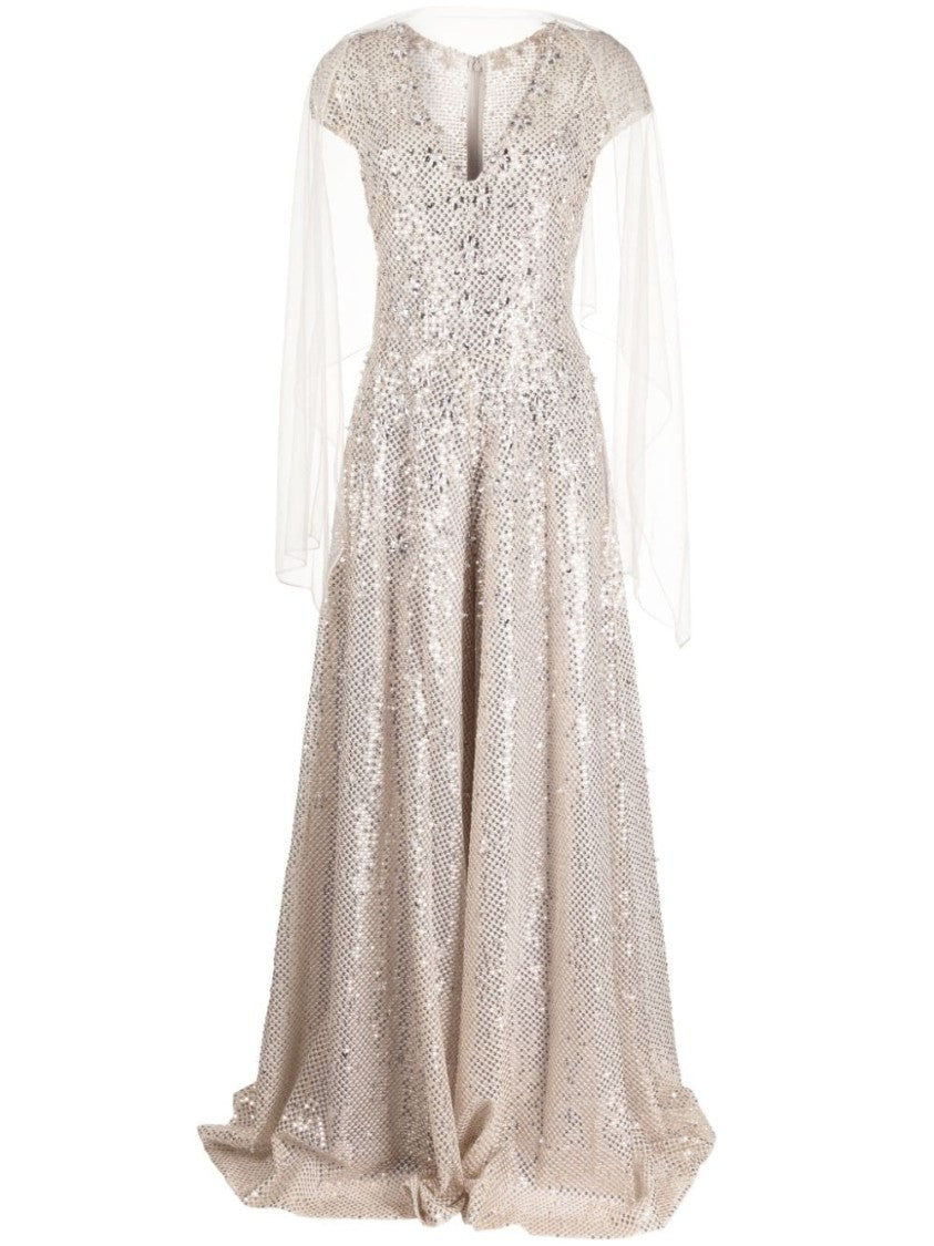 Saiid Kobeisy Beaded Sequin Jumpsuit