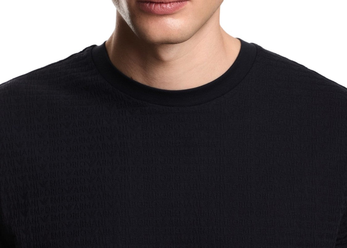 Emporio Armani Regular Fit Jacquard Textured T-Shirt