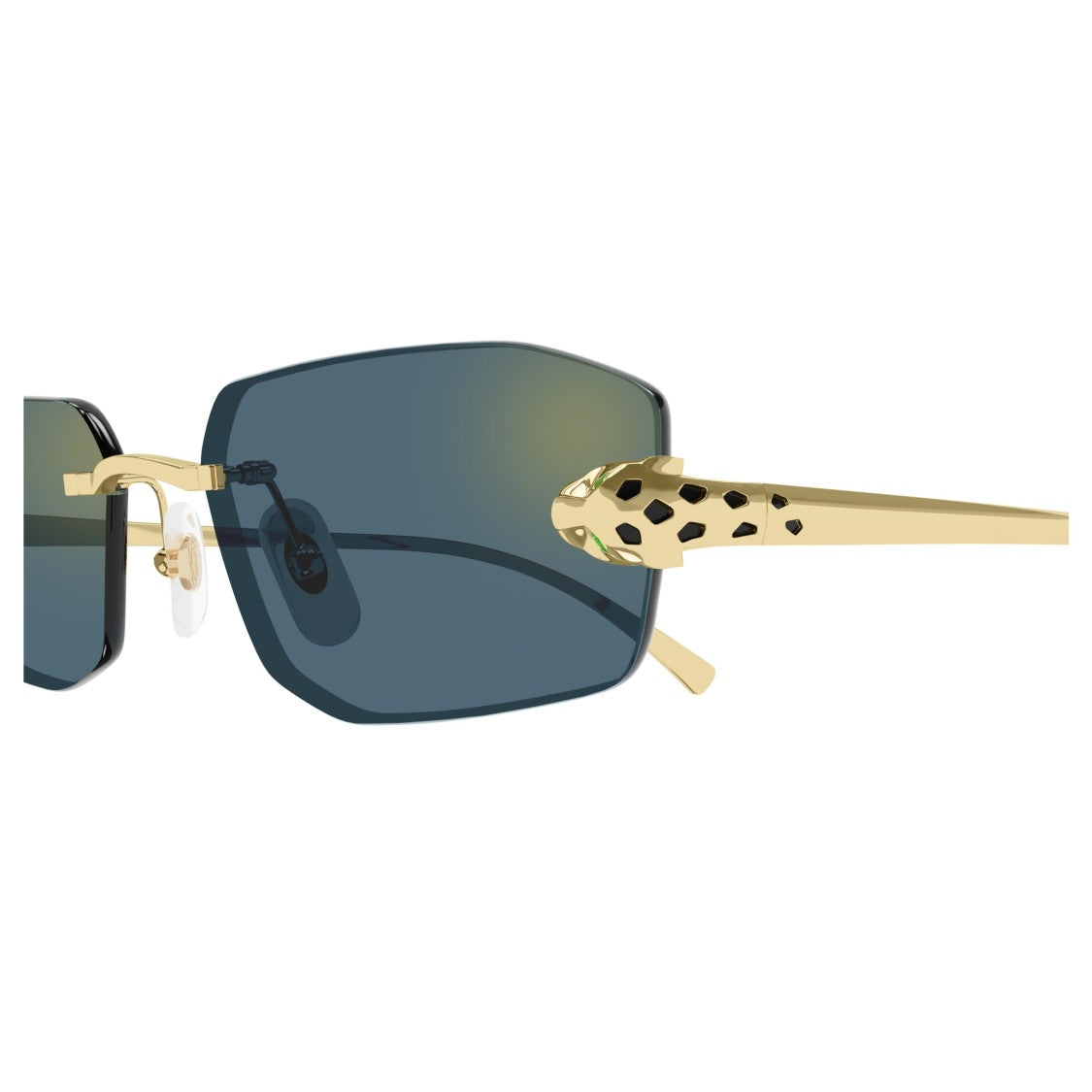 Cartier Rimless Sunglasses With Panther Head Detail