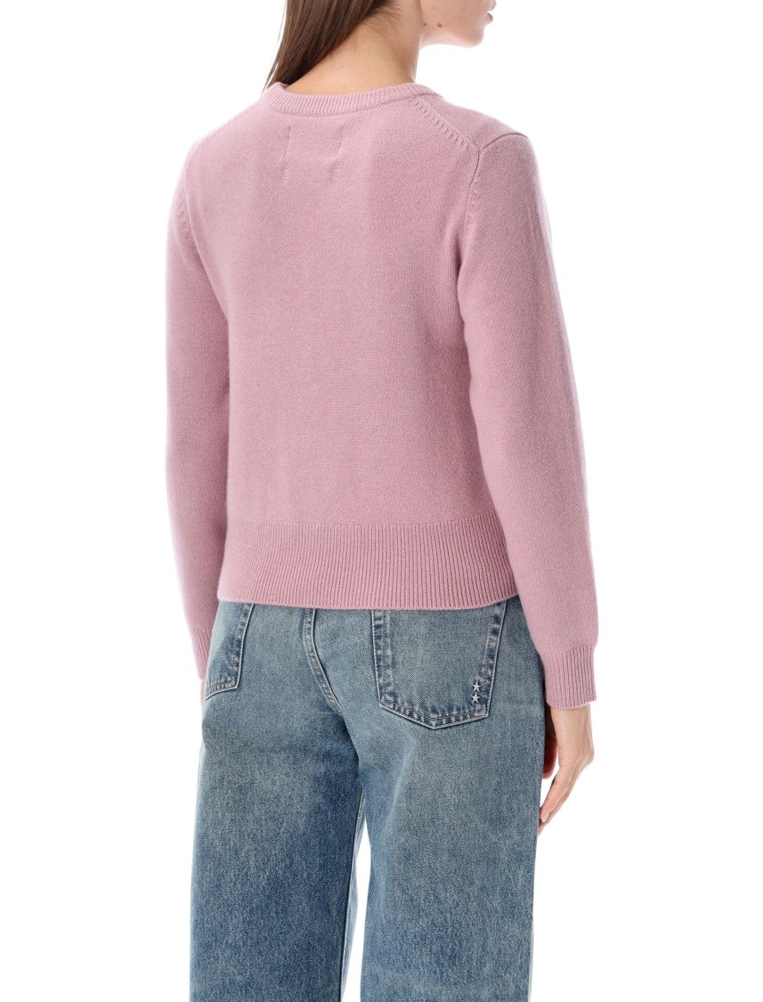 Extreme Cashmere Jeanne Slightly Cropped Fine Knit Crewneck Sweater