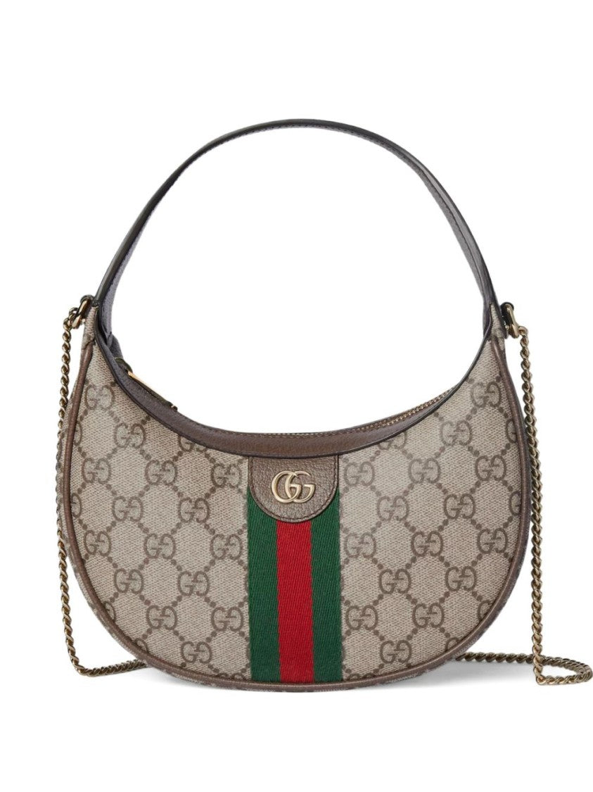Gucci Crescent Monogram Canvas Chain Shoulder Bag