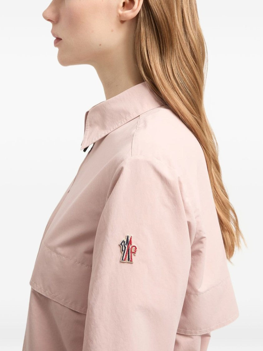 Moncler Grenoble Cropped Boxy Shirt With Front Zipper