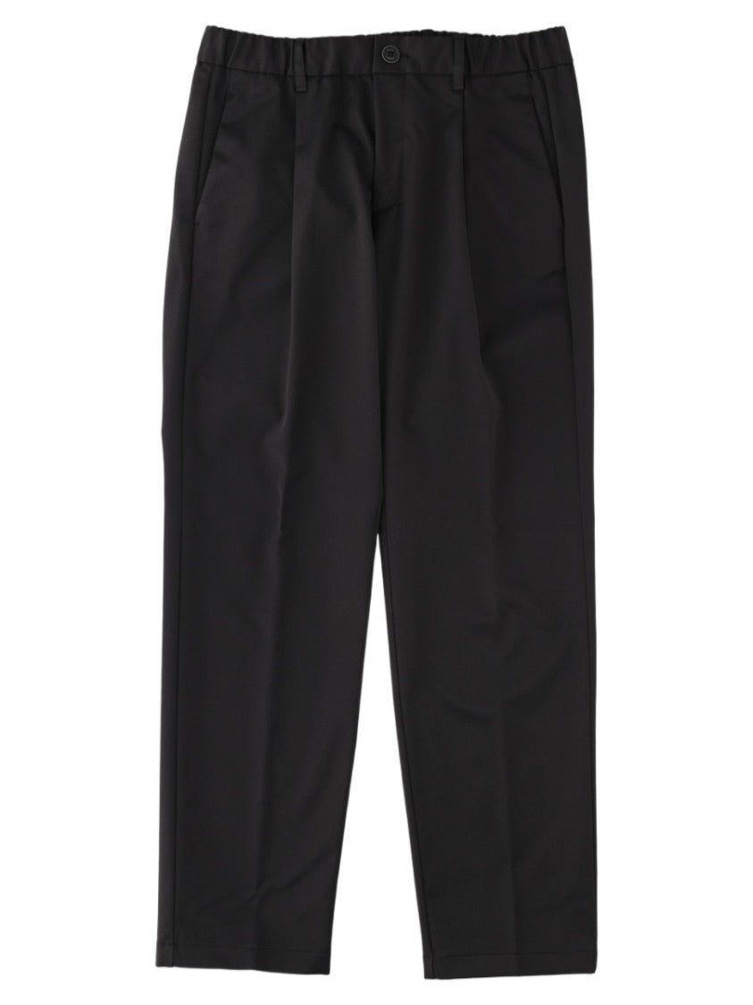 Herno Black Straight-Leg Structured Polyester Formal Pants