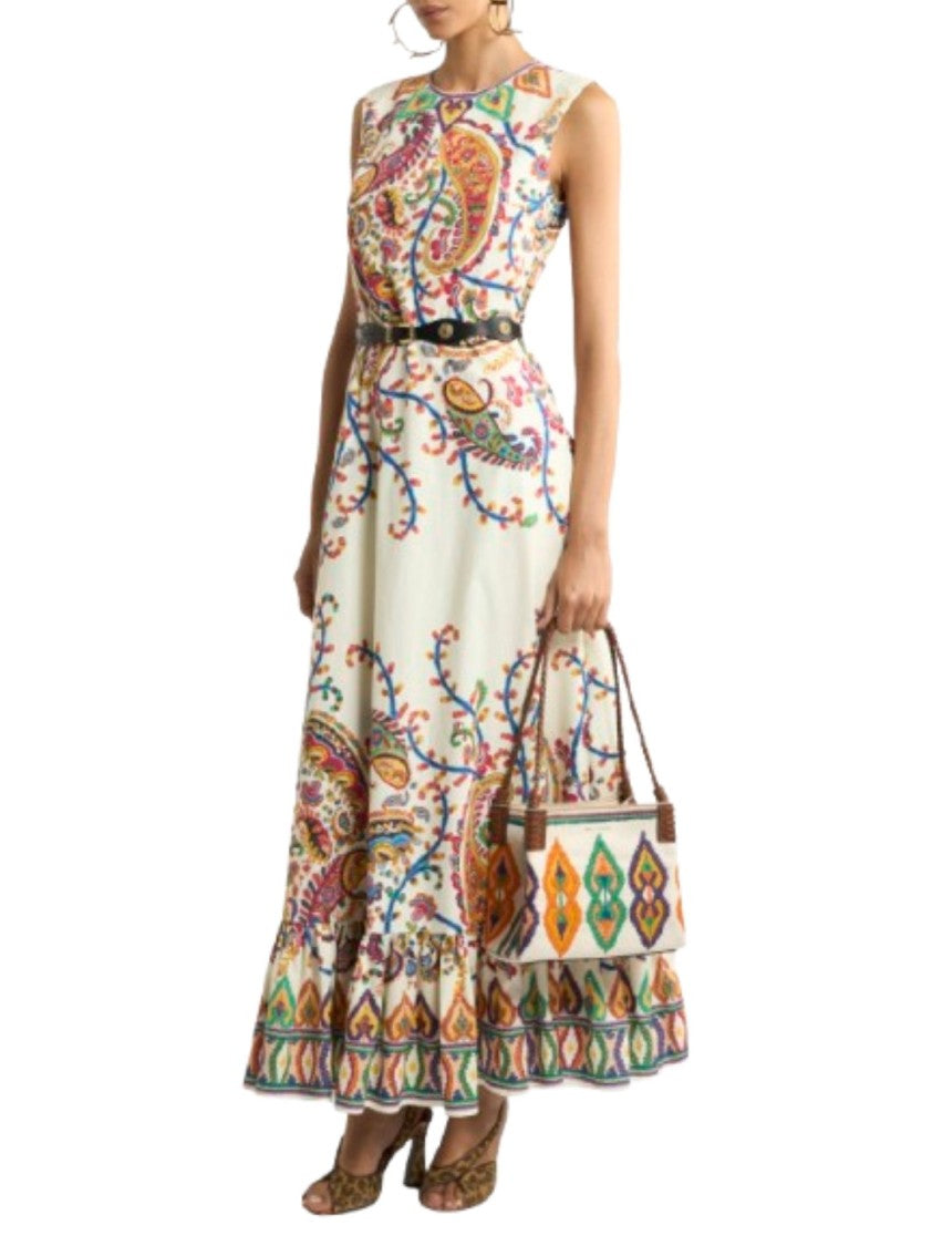 Etro Fit-And-Flare Maxi Dress With Floral