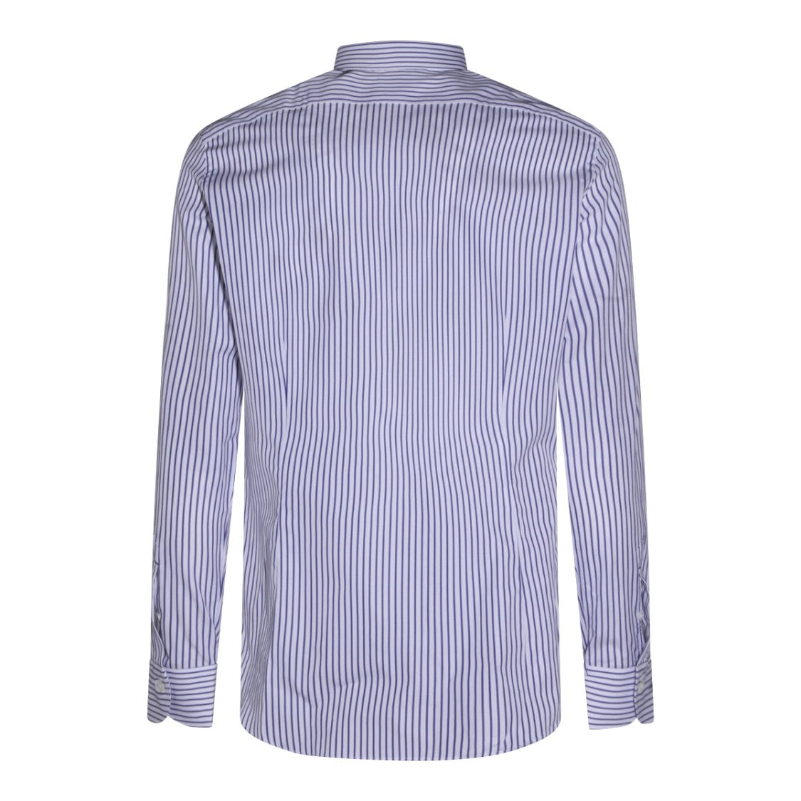 Mazzarelli Vertical Stripe Casual Shirt With Pointed Collar