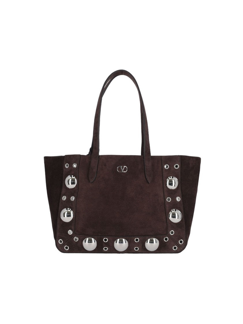 Valentino Garavani Nellcôte Tote Bag Small – Dark Brown