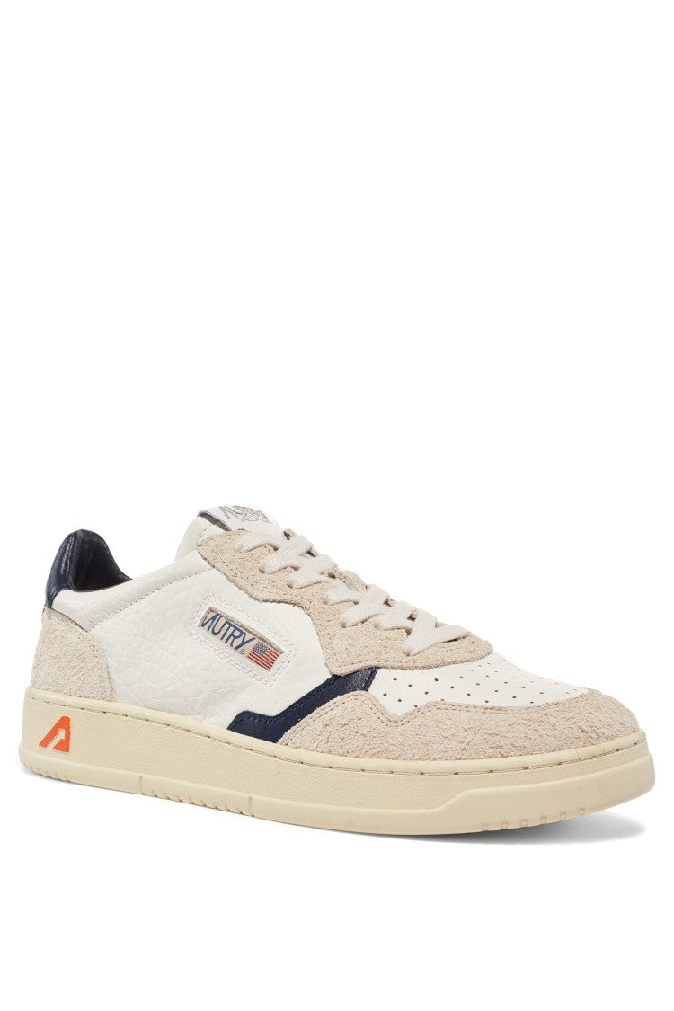 Autry Women’S Medalist Leather Bicolor & Suede Sneakers
