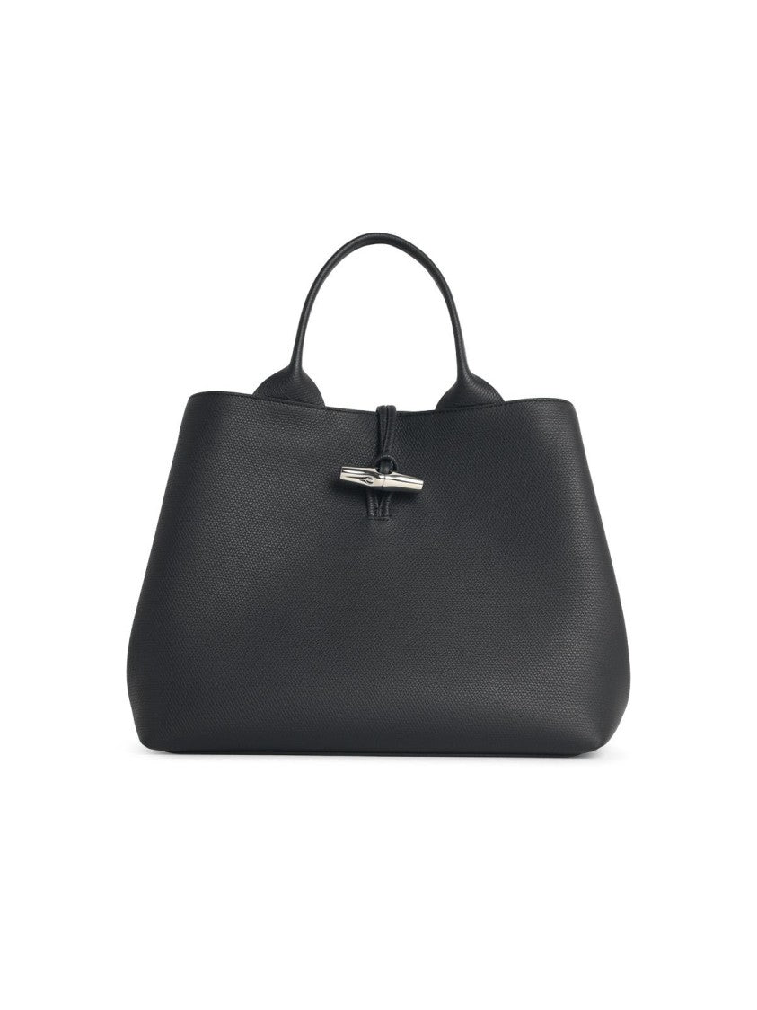 Longchamp Bag With Black Leather 'L Le Roseau' Handle