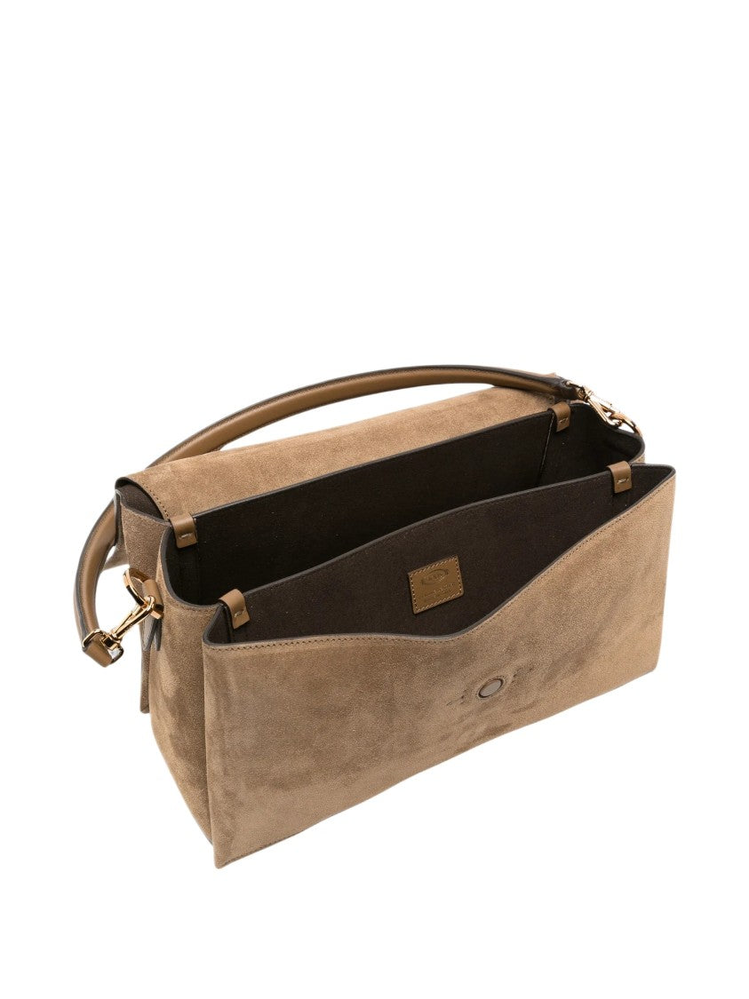 Tod's Tse Tracollina Mosch Piccola Suede Shoulder Bag