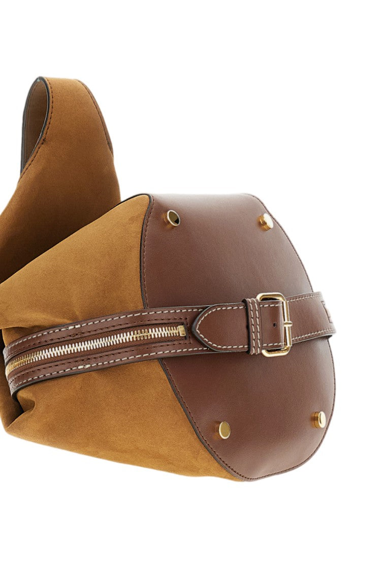 Stella Mccartney Light Brown Vegan Suede Appaloosa Bucket Bag