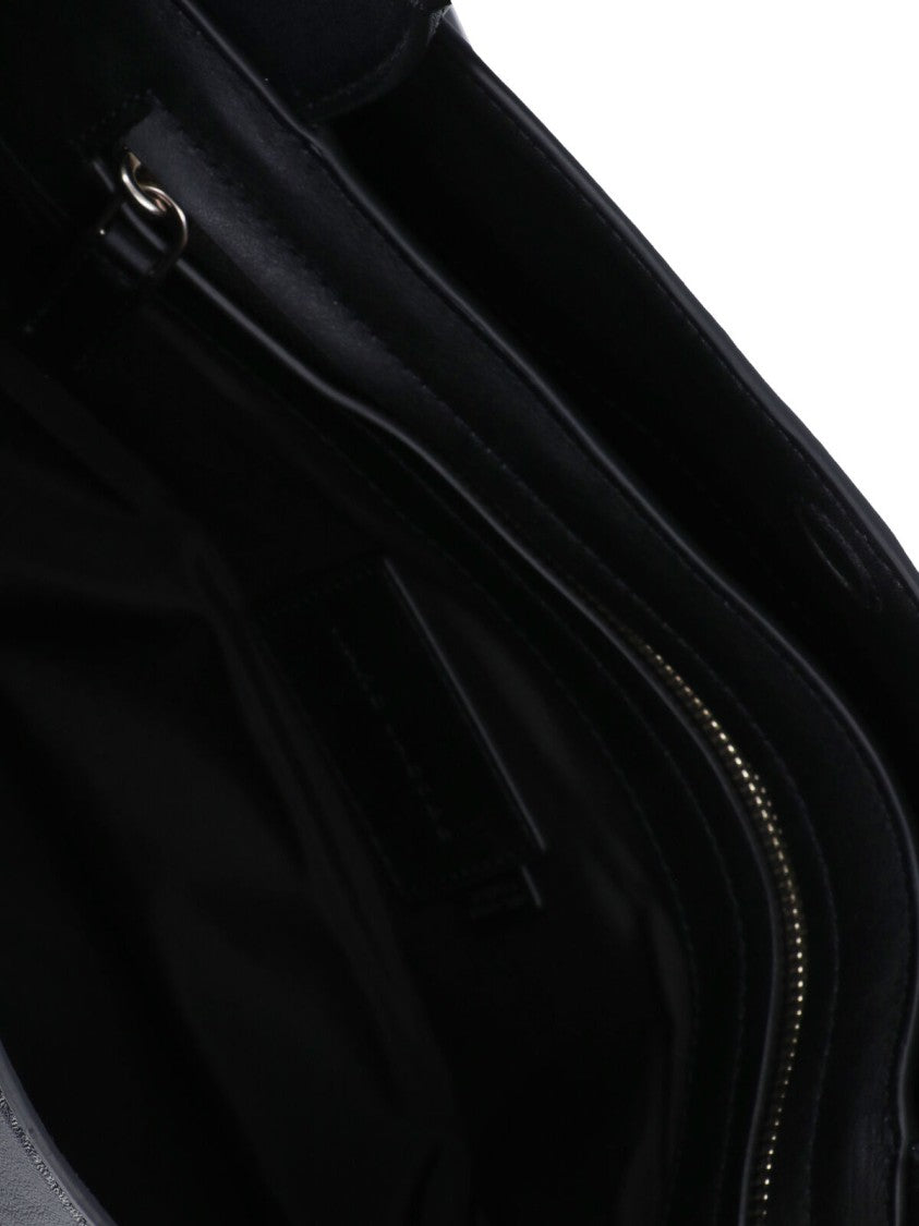 Marc Jacobs Structured Black Calf Leather Shoulder Bag