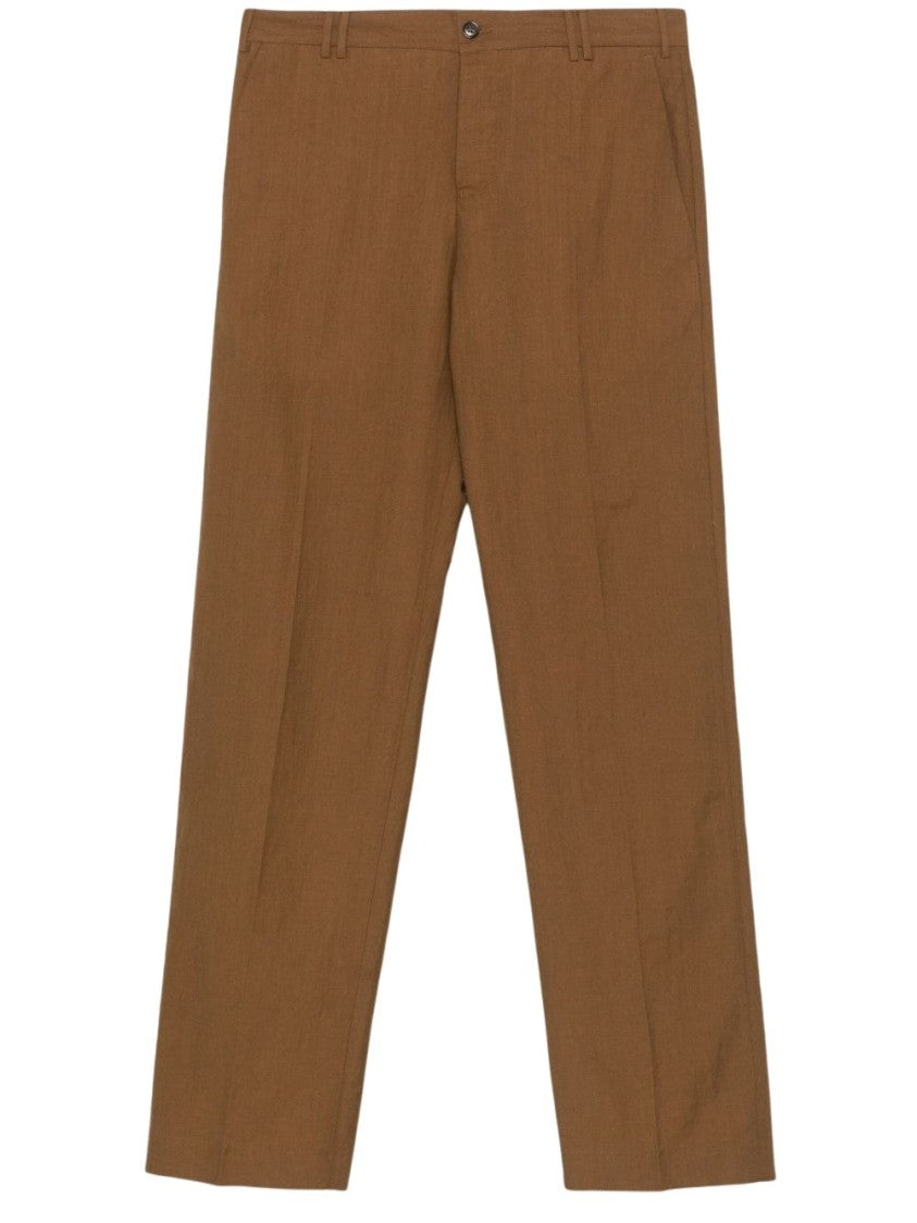 Pt Torino Brown Trousers With Relaxed Fit