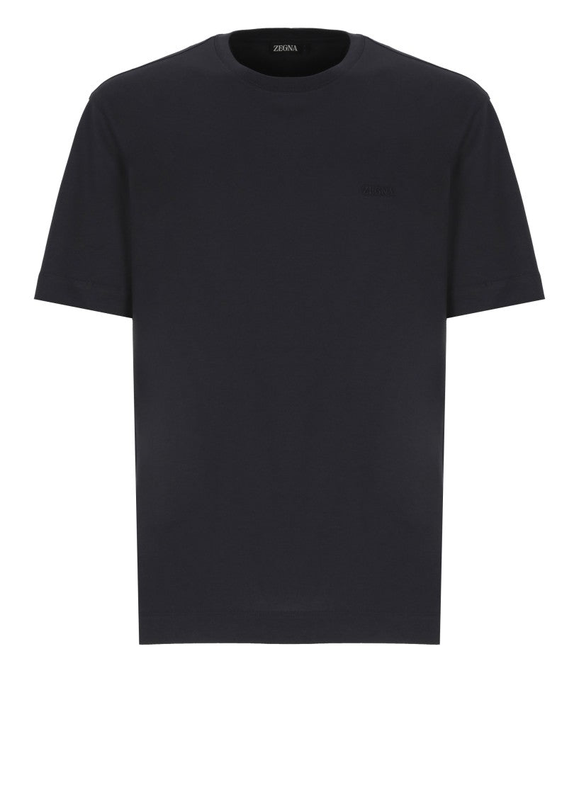 Zegna Blue Cotton T-Shirt
