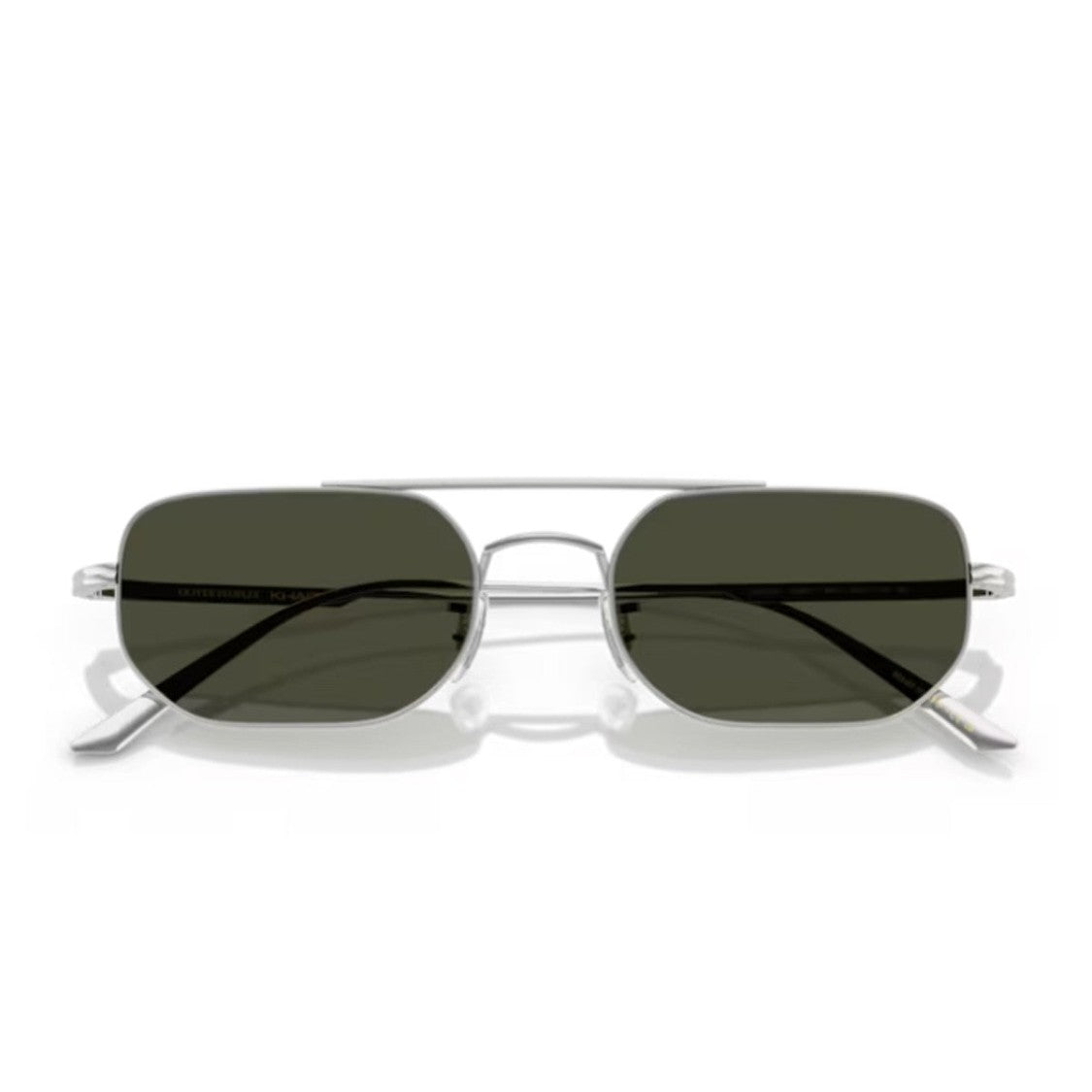 Oliver Peoples Argento Metal Rectangular Pilot Sunglasses