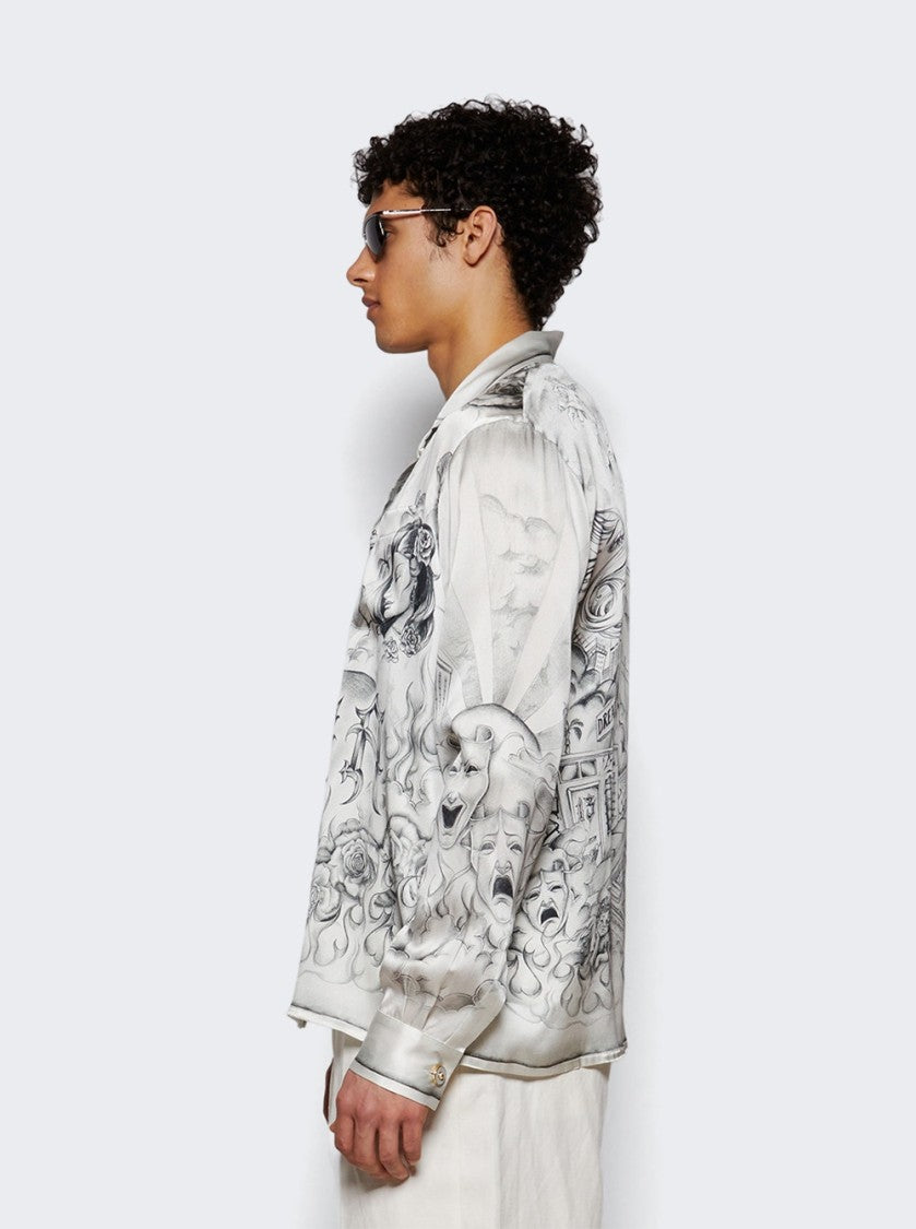 Casablanca Tattoo Long Sleeve Shirt Grey