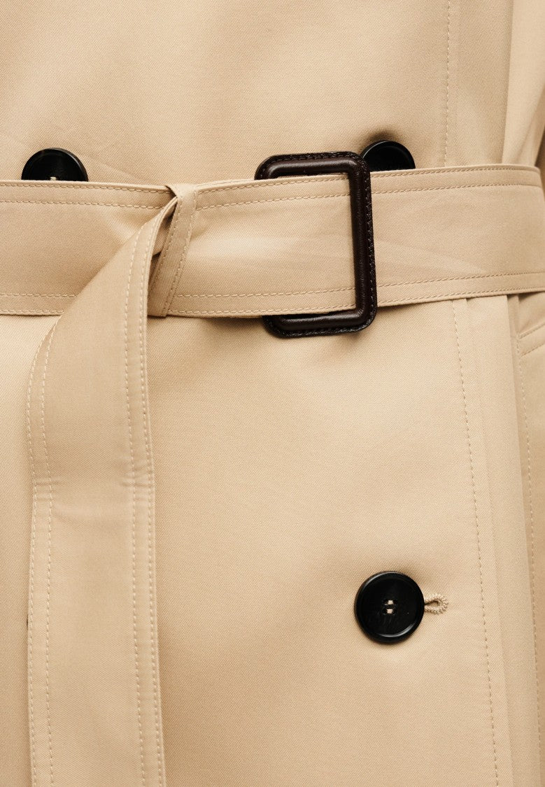 Max Mara Beige Cotton Blend Trench Coat
