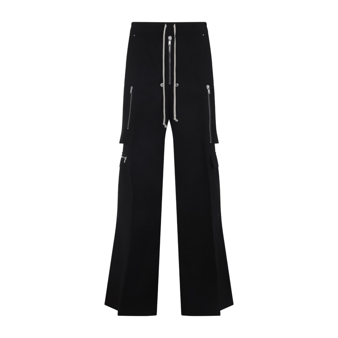 Rick Owens Black Wool Cargobelas Pants