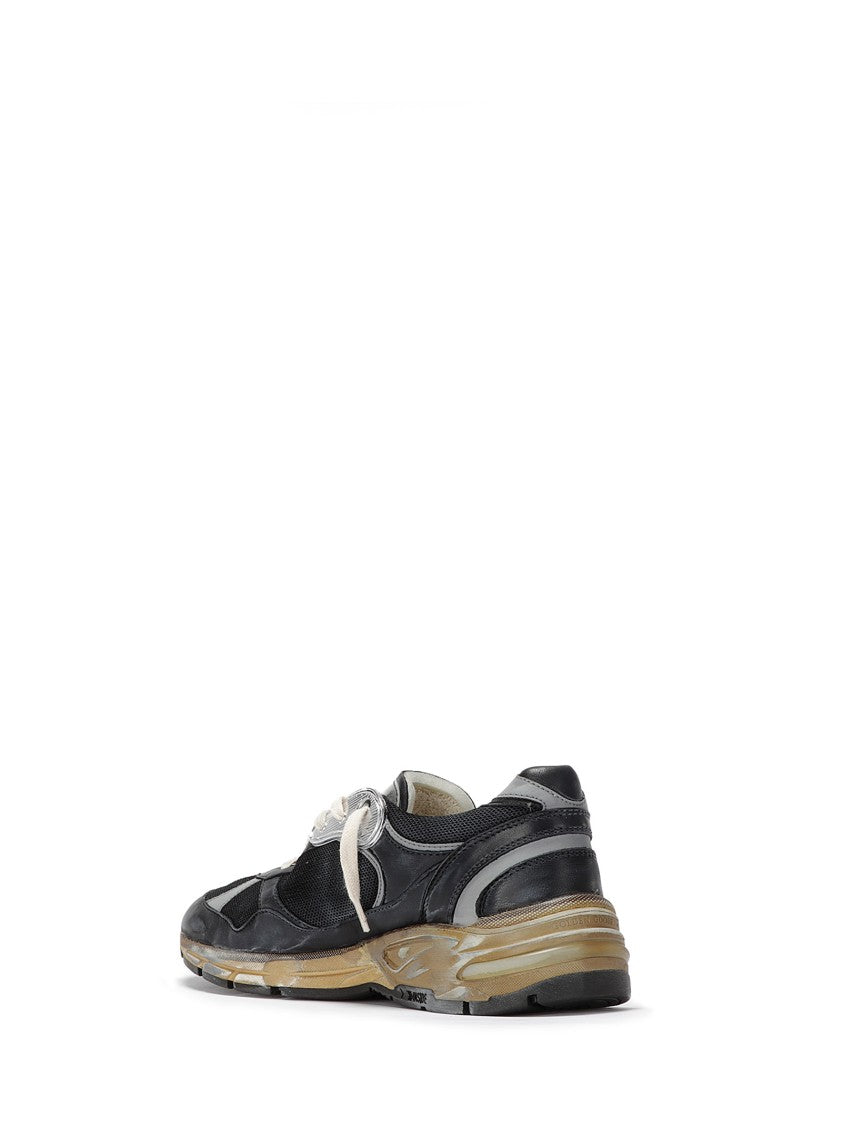 Golden Goose Black Leather And Fabric Sneakers