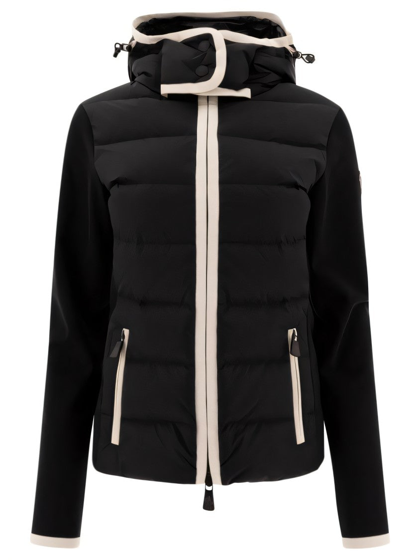 Moncler Fitted Padded Jacket With High Collar And Quilted Design