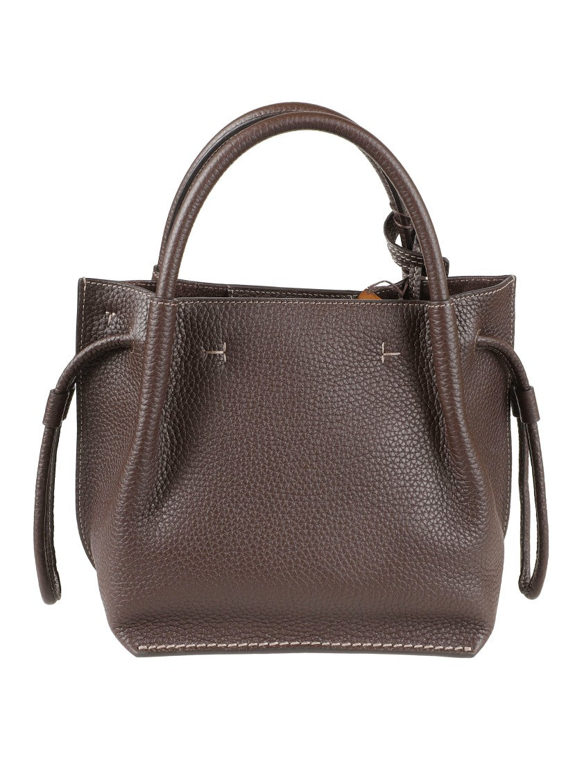 Tod's Textured Leather Handbag With Rounded Handles