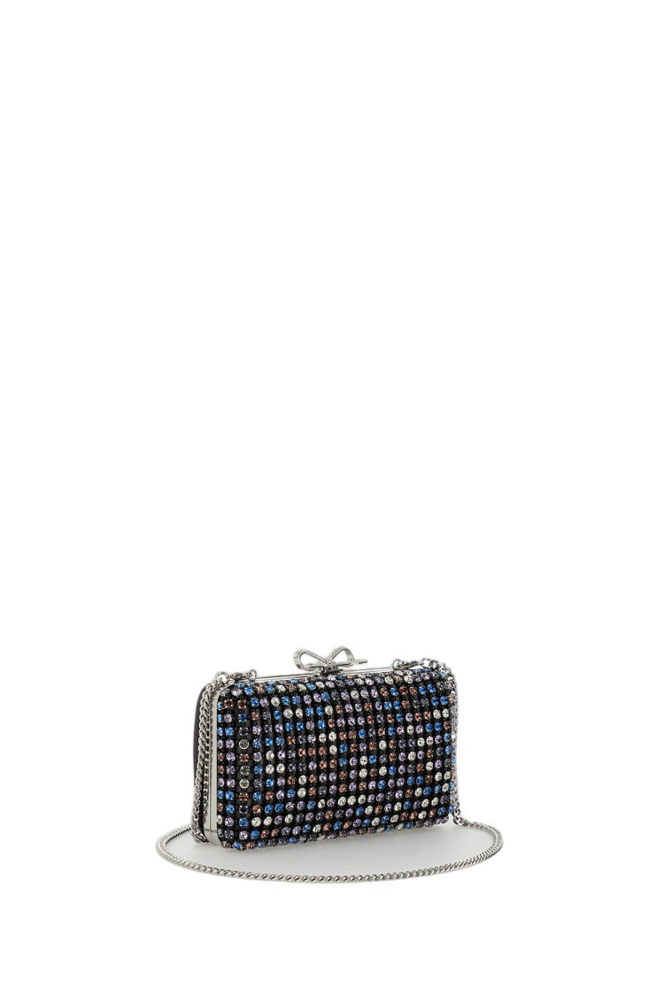 Self-Portrait Crystal Chain-Handle Clutch
